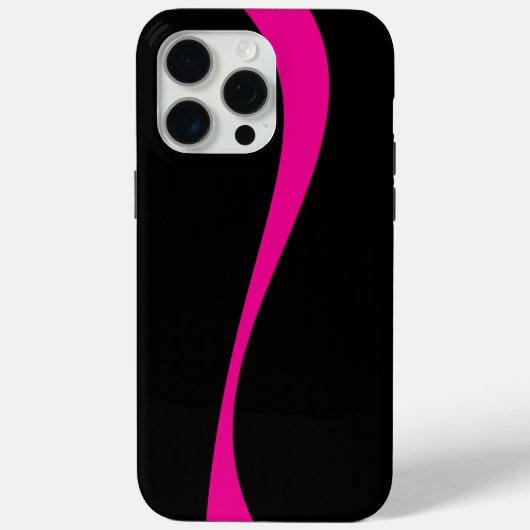Simple Waves 2 in Magenta en Zwart Case-Mate iPhone Case (Achterkant)