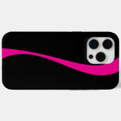 Simple Waves 2 in Magenta en Zwart Case-Mate iPhone Case (Achterkant (horizontaal))