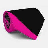 Simple Waves 2 in Magenta en Zwart Stropdas (Opgerold)