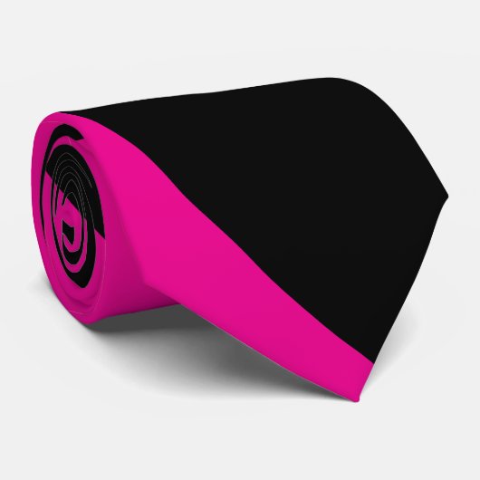 Simple Waves 2 in Magenta en Zwart Stropdas (Opgerold)