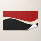 Simple Waves 2 in Rood en Crème Bad Handdoek (Handdoek)