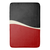 Simple Waves 2 in Rood en Crème Badmat (Voorkant Verticaal)