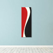 Simple Waves 2 in Rood en Crème Canvas Afdruk (Insitu (Houten vloer))