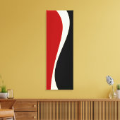 Simple Waves 2 in Rood en Crème Canvas Afdruk (Insitu (Woonkamer))