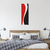 Simple Waves 2 in Rood en Crème Canvas Afdruk (Insitu (Slaapkamer))