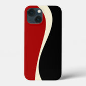 Simple Waves 2 in Rood en Crème Case-Mate iPhone Case (Achterkant)