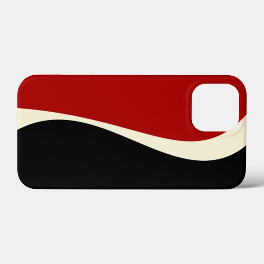 Simple Waves 2 in Rood en Crème Case-Mate iPhone Case (Achterkant (horizontaal))