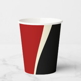 Simple Waves 2 in Rood en Crème Papieren Bekers