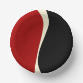 Simple Waves 2 in Rood en Crème Papieren Kommen (Voorkant)