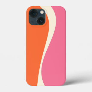 Simple Waves 2 in roze, Sinaasappel en crème Case-Mate iPhone Case