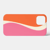 Simple Waves 2 in roze, Sinaasappel en crème Case-Mate iPhone Case (Achterkant (horizontaal))