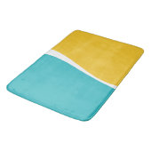 Simple Waves 2 in Turquoise, Geel en Wit Badmat (Gekanteld)