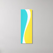 Simple Waves 2 in Turquoise, Geel en Wit Canvas Afdruk (Voorkant)