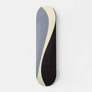 Simple Waves 2 in zwart, grijs en crème Persoonlijk Skateboard