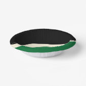 Simple Waves 3 in groen, crème en zwart Papieren Kommen (Gebogen)