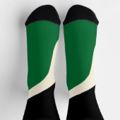 Simple Waves 3 in groen, crème en zwart Sokken (Top)