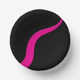Simple Waves 3 in Magenta en Zwart Papieren Kommen