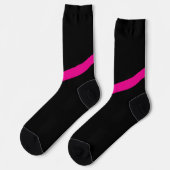 Simple Waves 3 in Magenta en Zwart Sokken (Links)