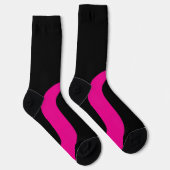 Simple Waves 3 in Magenta en Zwart Sokken (Rechts)