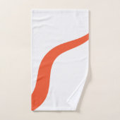 Simple Waves 3 - Sinaasappel en wit Bad Handdoek (Handdoek)