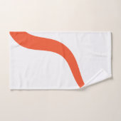 Simple Waves 3 - Sinaasappel en wit Bad Handdoek (Handdoek)