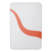Simple Waves 3 - Sinaasappel en wit Badmat (Voorkant Verticaal)