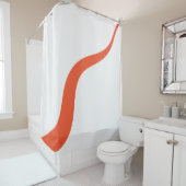 Simple Waves 3 - Sinaasappel en wit Douchegordijn (In situ)