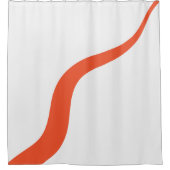 Simple Waves 3 - Sinaasappel en wit Douchegordijn (Voorkant)