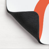 Simple Waves 3 - Sinaasappel en wit Muismat (Hoek)