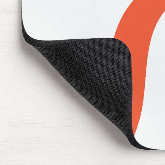 Simple Waves 3 - Sinaasappel en wit Muismat (Hoek)