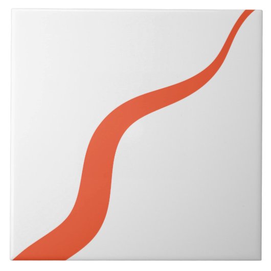 Simple Waves 3 - Sinaasappel en wit Tegeltje (Voorkant)