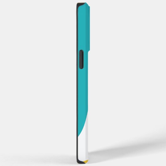Simple Waves 3 - Turquoise en Geel Case-Mate iPhone Case (Achterkant / Rechts)