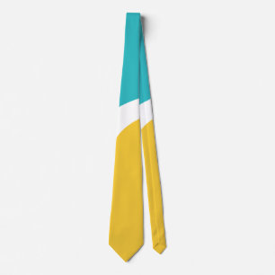 Simple Waves 3 - Turquoise en Geel Stropdas