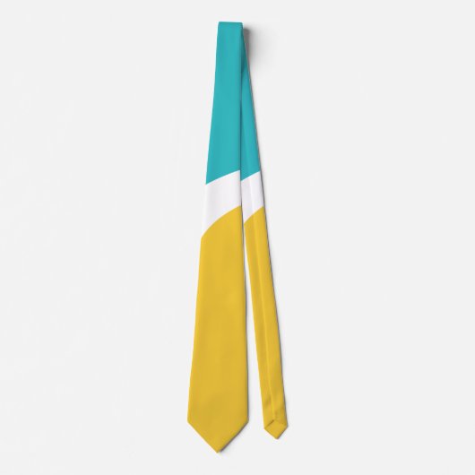 Simple Waves 3 - Turquoise en Geel Stropdas (Voorkant)