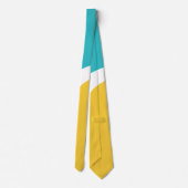 Simple Waves 3 - Turquoise en Geel Stropdas (Achterkant)