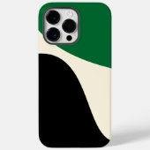 Simple Waves 4 in groen, crème en zwart Case-Mate iPhone Case (Achterkant)