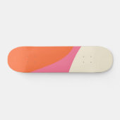 Simple Waves 4 in roze, Sinaasappel en crème Persoonlijk Skateboard (Horizontaal)