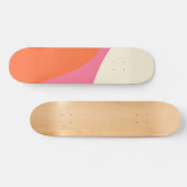 Simple Waves 4 in roze, Sinaasappel en crème Persoonlijk Skateboard (Horizontaal)