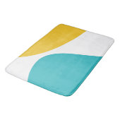 Simple Waves 4 - Turquoise en Geel Badmat (Gekanteld)