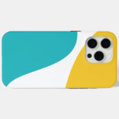 Simple Waves 4 - Turquoise en Geel Case-Mate iPhone Case (Achterkant (horizontaal))