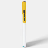 Simple Waves 4 - Turquoise en Geel Case-Mate iPhone Case (Achterkant / Links)