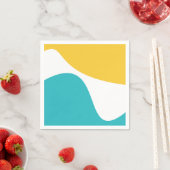 Simple Waves 4 - Turquoise en Geel Servet (Insitu)