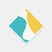 Simple Waves 4 - Turquoise en Geel Servet (Hoek)