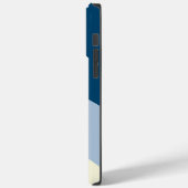 Simple Waves - Donkerblauw, Lichtblauw en Crème Case-Mate iPhone Case (Achterkant / Links)