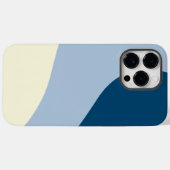 Simple Waves - Donkerblauw, Lichtblauw en Crème Case-Mate iPhone Case (Achterkant (horizontaal))