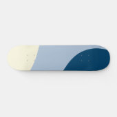 Simple Waves - Donkerblauw, Lichtblauw en Crème Persoonlijk Skateboard (Horizontaal)