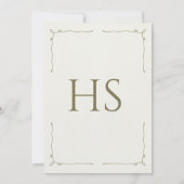 Simple Wavy Border Islamic Wedding Nikah Kaart (Achterkant)