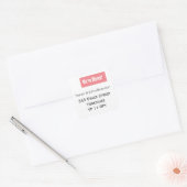Simple We hebben de aankondiging roze verplaatst Vierkante Sticker (Envelop)