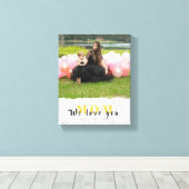 Simple We houden van je moeder Foto Collage moeder Canvas Afdruk (Insitu (Houten vloer))