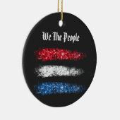 *~* Simple WE THE PEOPLE - American Flag Modern Keramisch Ornament (Rechts)